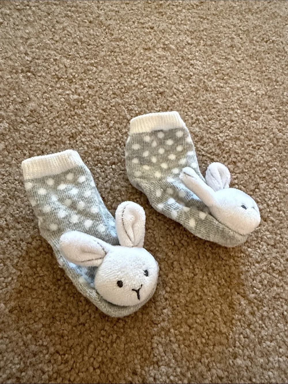 Mud Pie Baby Socks with Plush Bunnies and Rattle